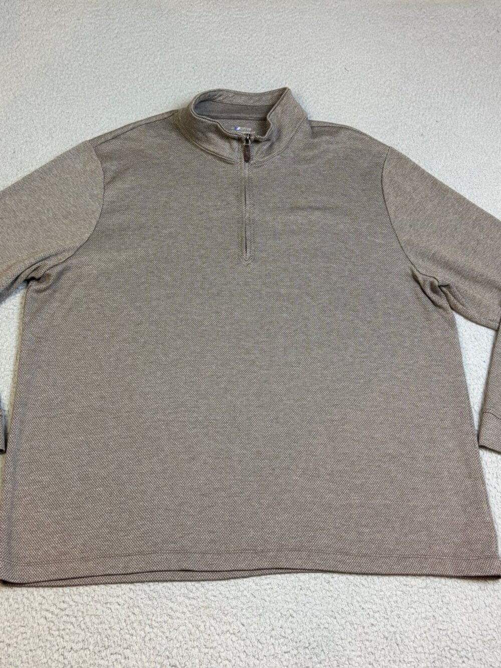 Vineyard Vines Bluffs Quarter Zip Pullover Mens Size XXL Brown Casual Zipper